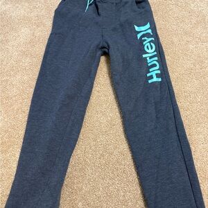 Hurley Kids' Charcoal Joggers with Teal Logo